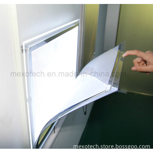Wall Mounted Advertising Acrylic LED Slim Light Box with LED Slim Light Magnetic Open